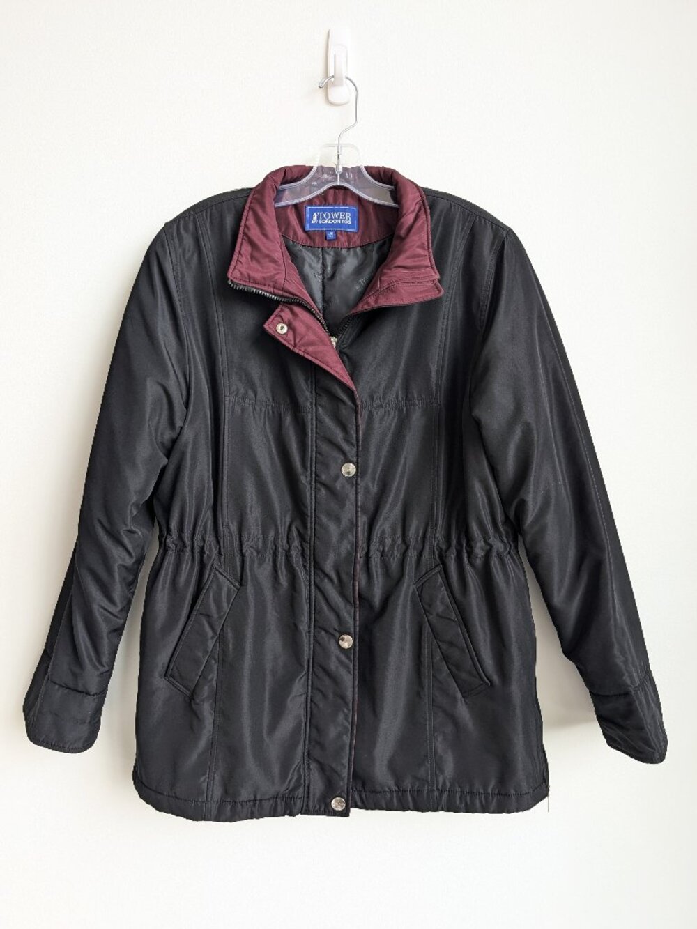 LONDON FOG Black Anorak Jacket | Large